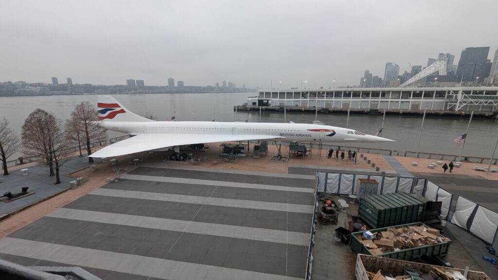 picture of the concorde at the intrepid museum